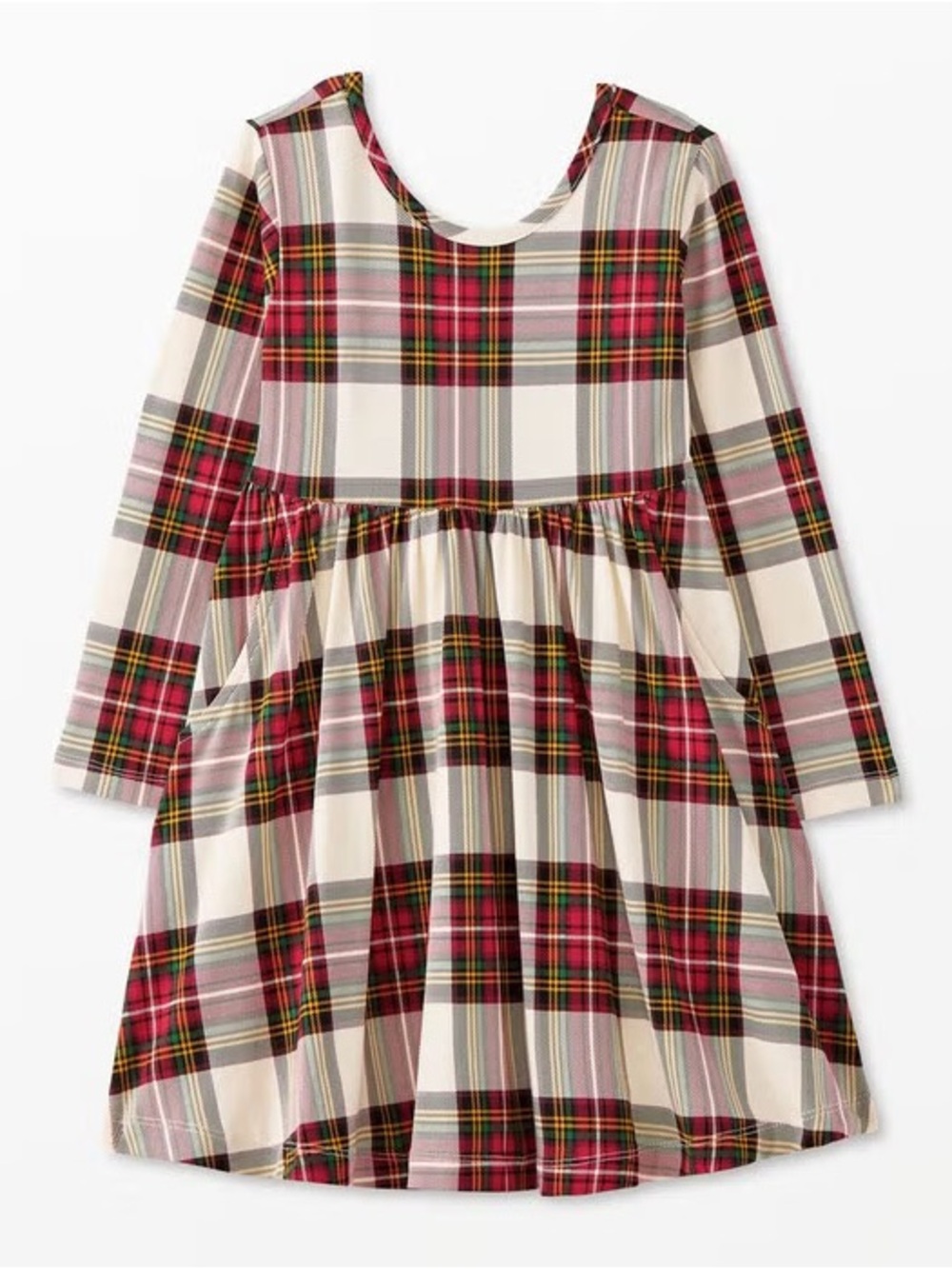Hanna Andersson Family Holiday Plaid Skater Dress Size 6/7